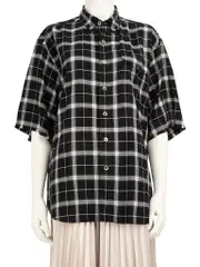 Black Checkered Flannel Shirt