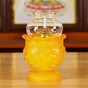 Yellow Oil Lamp Transparent Glass Mirror Lampshade Oil Lights- Home Emergency Lighting Kerosene Lamp Adjustable Switch Hurricane Lamp Glass Oil Lantern