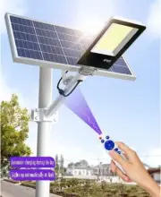 1600W Solar Street Outdoor Lights IP65 Waterproof Remote Control for Yard Plaza