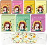 21 Pack Steam Eye Masks, Warm Eye Masks for Sleep, Comfortable Disposable Self Heated Eye Mask for Dry Eyes, Home Sleep Office Travel SPA Heated Sleep Mask for Women & Men