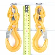 2X 7/8mm Hammerlock+ 6mm Eye Sling Hook Chain Caravan Trailer connecting Extend