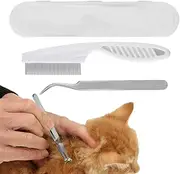 Tick Remover | Portable Pet and Dog Tick Remover Tool | Ultra-Safe Stainless Steel Tick Puller, Tools for Cats, Rabbits, Outdoor Activities Helves