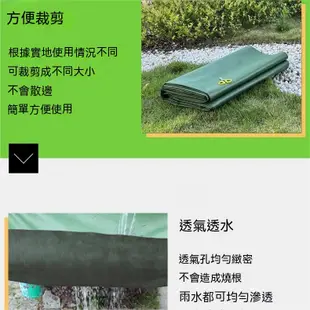 墊底布土工布園藝隔草透氣滲水防草布庭院園林鵝軟石鋪地 普通款0.6米寬長10米送20個地釘 黑绿款 (9.6折)