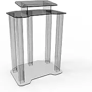 Black Podium Pulpit for Churches, Clear Podium, Floor Standing Lectern Pulpit Desk, Acrylic Podium Stand, Podium Stand Portable Church Pulpit Podium Lectern for Church Classroom Stage