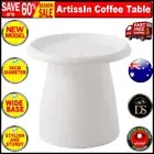 ArtissIn Coffee Table Mushroom Nordic Round Small Side Table 50CM White New Aus