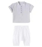 [Il Gufo] Il Gufo Baby cotton shirt and pants set M 24 multicoloured