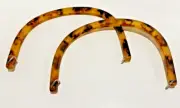 2 Pair of Tortoise Shell Large Purse Handles for DIY (4 handles in total)