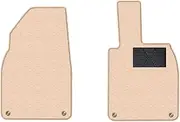 BPOOBP Right-Hand Drive Custom Floor Mats fit for Porsche 718 Cayman 2016 Waterproof Car Floor Liners Set Car Front Row Protective Pads Non-Slip Leather Car Carpet Beige