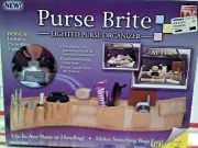 NEW Purse Bright Handbag Pocketbook Organizer w/ Light Change purses in seconds
