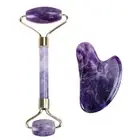 Jade Roller for Face and Gua Sha Set - Beauty Cosmetic for Facial Skin