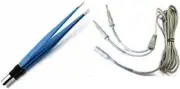 ELECTROSUR.GICALMINI CAUTERY BAYONET NEW BIPOLAR FORCEP WITH SILICON CABLE #$%&K