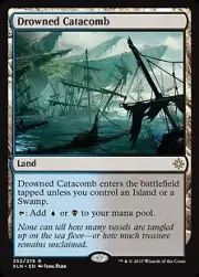 Magic the Gathering MtG Ixalan Rare Foil Drowned Catacomb #253