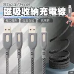 【SHOWHAN】USB-A TO TYPE-C 5A磁吸收納快充線-1M