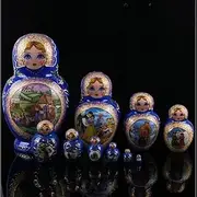 Matryoshka Russian Nesting Dolls 15 Pieces Nesting Dolls Beautiful Wooden Handmade Russian Matryoshka Set for Kids Christmas Birthday Happy Gift