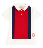 [Gucci Kids] Gucci Kids Baby Web cotton piqué dress M 18-24 white