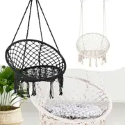2025 Macrame Cotton Swing Bed Relax Indoor Outdoor Hanging Garden Hammock Chair