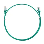 8ware CAT6 Ultra Thin Slim Cable 20m - Green Color Premium RJ45 Ethernet Network LAN UTP Patch Cord 26AWG for Data