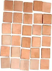 jojofuny High-purity Copper Sheet for Heat Dissipation 30pcs Cooling Pads 1.5x1.5cm Replacement for Laptop Pc Heat Sink