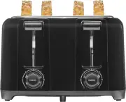 4 Slice Toaster with Extra Wide Slots for Bagels, Cool-Touch Walls, Shade Select