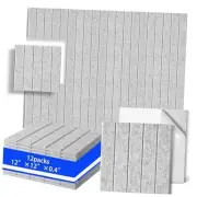 12 Pack Sound Proof Foam Panels for Walls vetical stripe 12 pack gray