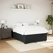 Bed Furniture Bed Frame Without Mattress BlackDouble Velvet