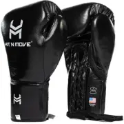Hit N Move Suvari Horse Hair Black Lace Up Boxing Gloves