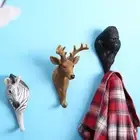 Giraffe Vintage Resin Wall Coat Rack Creative Animal Head Wall Hanger Clothes