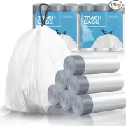 120 Counts 1.6 Gallon Mini Drawstring Trash Bags, Small Garbage Bags by , Code a