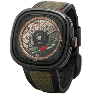 SEVENFRIDAY T3/04 虎年限量版 自動上鍊機械錶 送禮推薦-綠/45x45,6mm