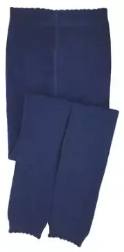 JEFFERIES SOCKS Scalloped Footless Tights - Navy - NIP Girls 6-8 years