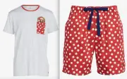 NEW PETER ALEXANDER CHRISTMAS PJ SET TOP & SHORTS MENS XL RRP$119.90 XMAS
