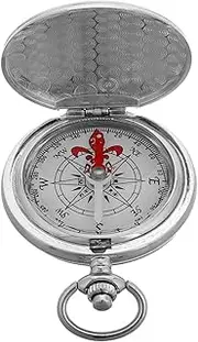 Milisten Vintage Clamshell Pocket Watch Compass Luminous Zinc Alloy Navigation Tool for Men Women Portable Accessory for Hiking Camping