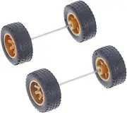 Boys and Girls Vehicle Accessories 1/64 Scale Car Wheels Replacement Toy Tire Set for Boys and Girls Golden