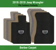 Lloyd Berber Front Row Carpet Mats for 2018 Jeep Wrangler w/Jeep Grill Logo (for: Jeep)