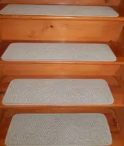 14 Step 9" X 30" + Landing 30" x 30" Tufted Woven WOOL Carpet Stair Treads.