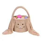 Easter Decorations Happy Easter Plush Bunny Long Ears Bags Easter Basket Rabbit Buckets Easter Tote Bags Children Gift Storage Handbag