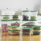17Pcs Food Storage Boxes with Lids Stackable Food Storage Box Clear Meal qiWjg