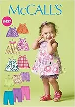 McCall's 6912 Infants Reversible Top Dresses Bloomers and Pants Sewing Pattern - Size NB-S-M-L-XL
