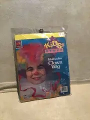 Vintage Multicolor Clown Wig for Kids 1996 Kids Stuff NEW