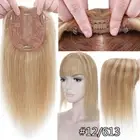 Silky Women Hair pieces Topper Toupee Wigs Clip In 100% Human Hair System Indian