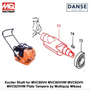 Exciter Shaft For MVC80VH MVC82VH Plate Tampers By Multiquip Mikasa 418343630