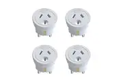 4x Sansai Travel Power Adapter Outlet AU NZ Socket to Plug Asia EU Bali M East