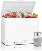 Smad 7.2 Cu.ft Chest Freezer, 240V 2-way Power Outdoor Propane Chest Freezer for Off Grid,for Boondcking Cabin Boat RV Camper