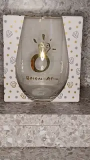 Bridal A F Wine Glass Wedding Party Gift