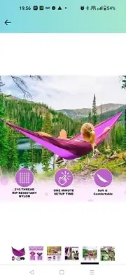 Travel Hammock, Lightweight Hammock, with Tree Strap for Beach Backpacking Yard