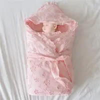 在飛比找ETMall東森購物網優惠-初生嬰兒包被純棉冬季可拆洗寶寶抱被新生的兒產房包單刺繡滿月