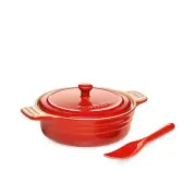 Chasseur La Cuisson Camembert Baker With Cheese Spreader Red 12.5cm