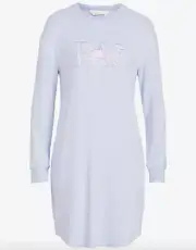 NEW PETER ALEXANDER WOMENS PENNY LOGO SOFT PLUSH NIGHTIE RRP$89.95 SMALL S