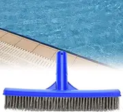 Steel Wire Pool Brush, High Density Brush with 45 Degree Angled Handle for Effective Dirt and Debris Removal, Great for Spa Pond Equipment