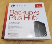 NEW Seagate Backup Plus Hub 4TB External (STEL4000100) Hard Drive USB 3.0 SEALED
